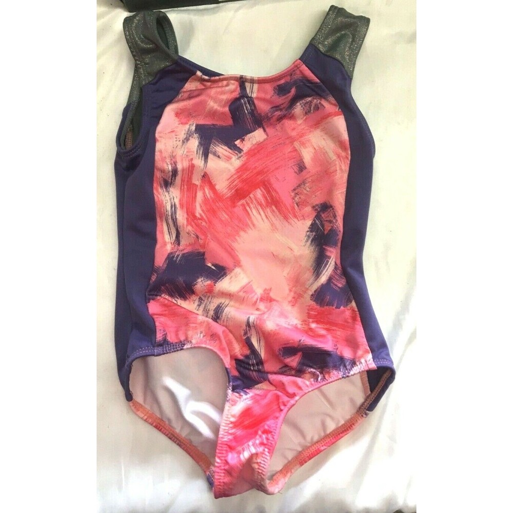More Than Magic Girl's Leotard Purple Pink XS 4/5 Sleeveless EUC Free Shipping